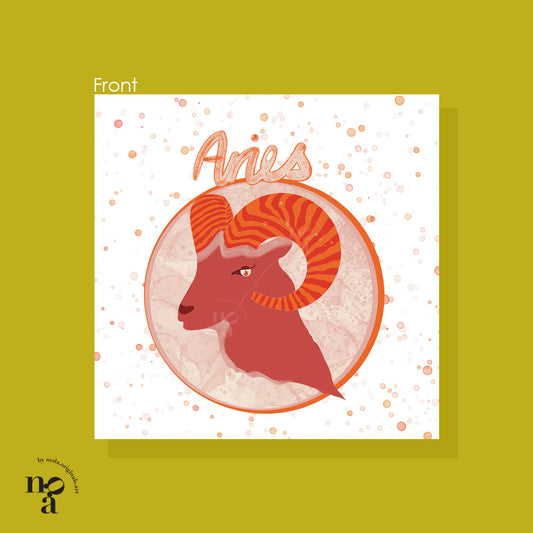 Aries Birthday Card, Zodiac (March 21 - April 19)