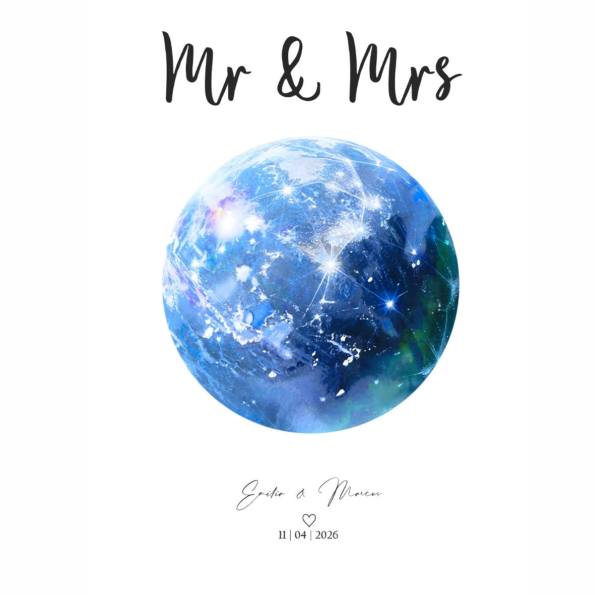 Personalised Mr & Mrs Print