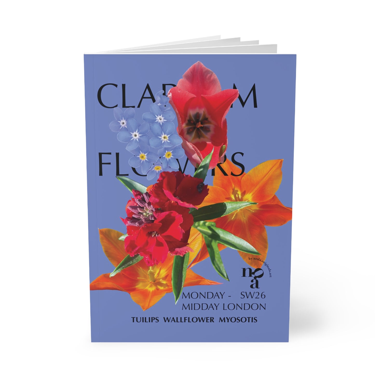 Clapham Flowers A5 Softcover Notebook