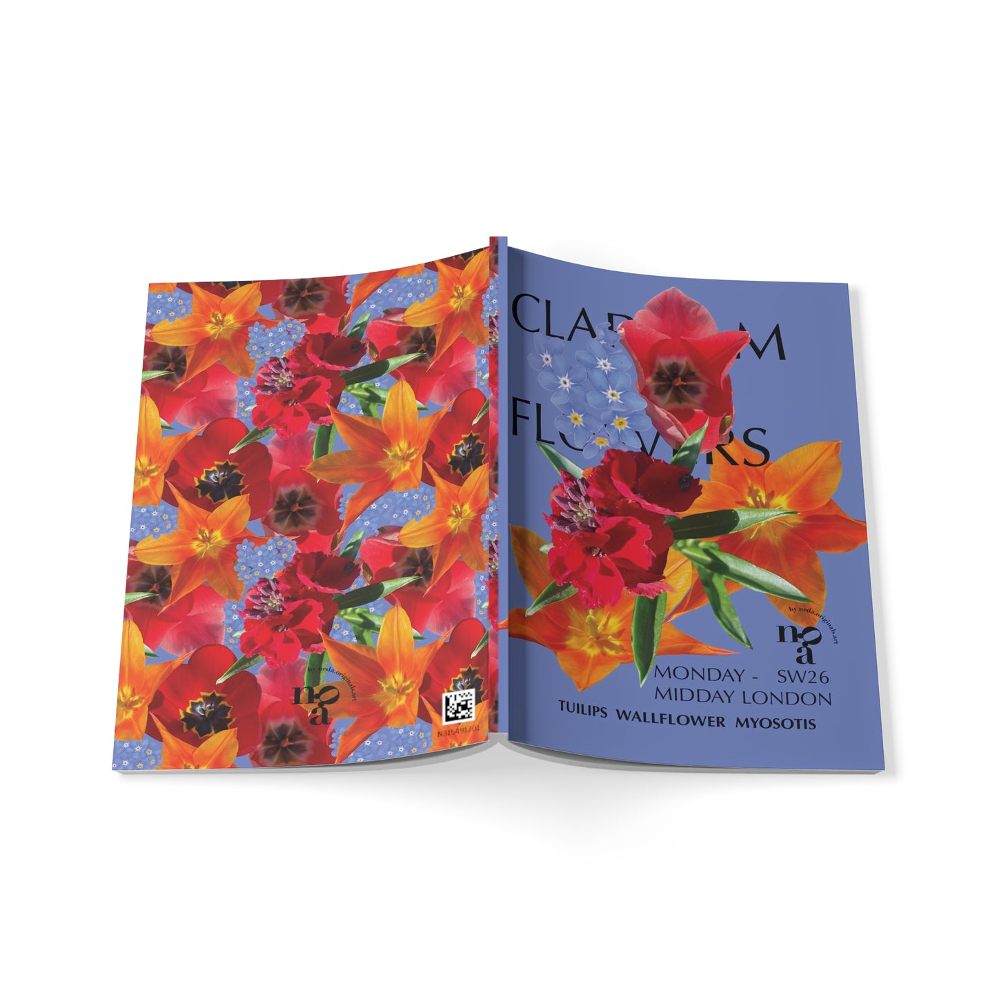 Clapham Flowers A5 Softcover Notebook