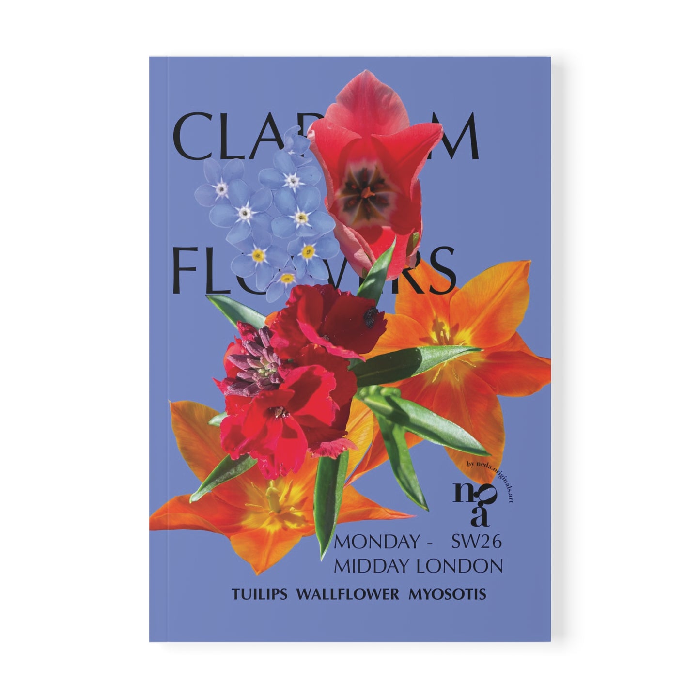 Clapham Flowers A5 Softcover Notebook