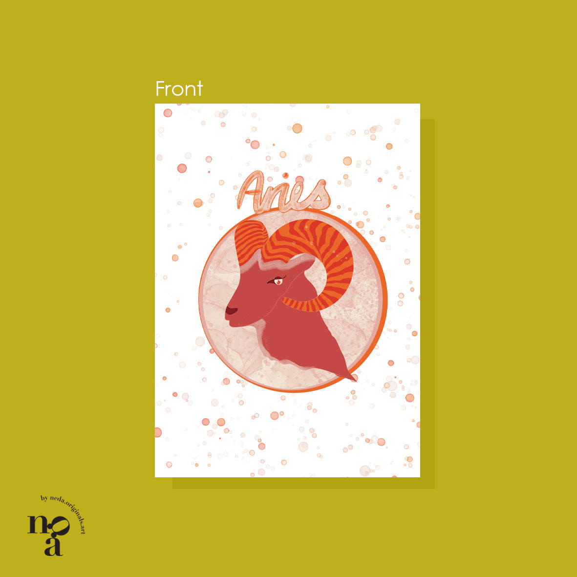 Aries Birthday Card, Zodiac (March 21 - April 19)