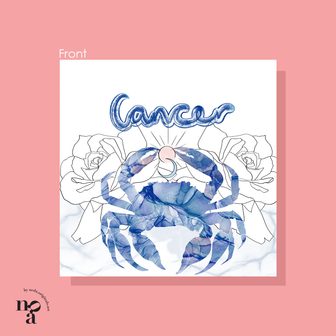 Cancer Birthday Card, Zodiac (June 21 - July 22)