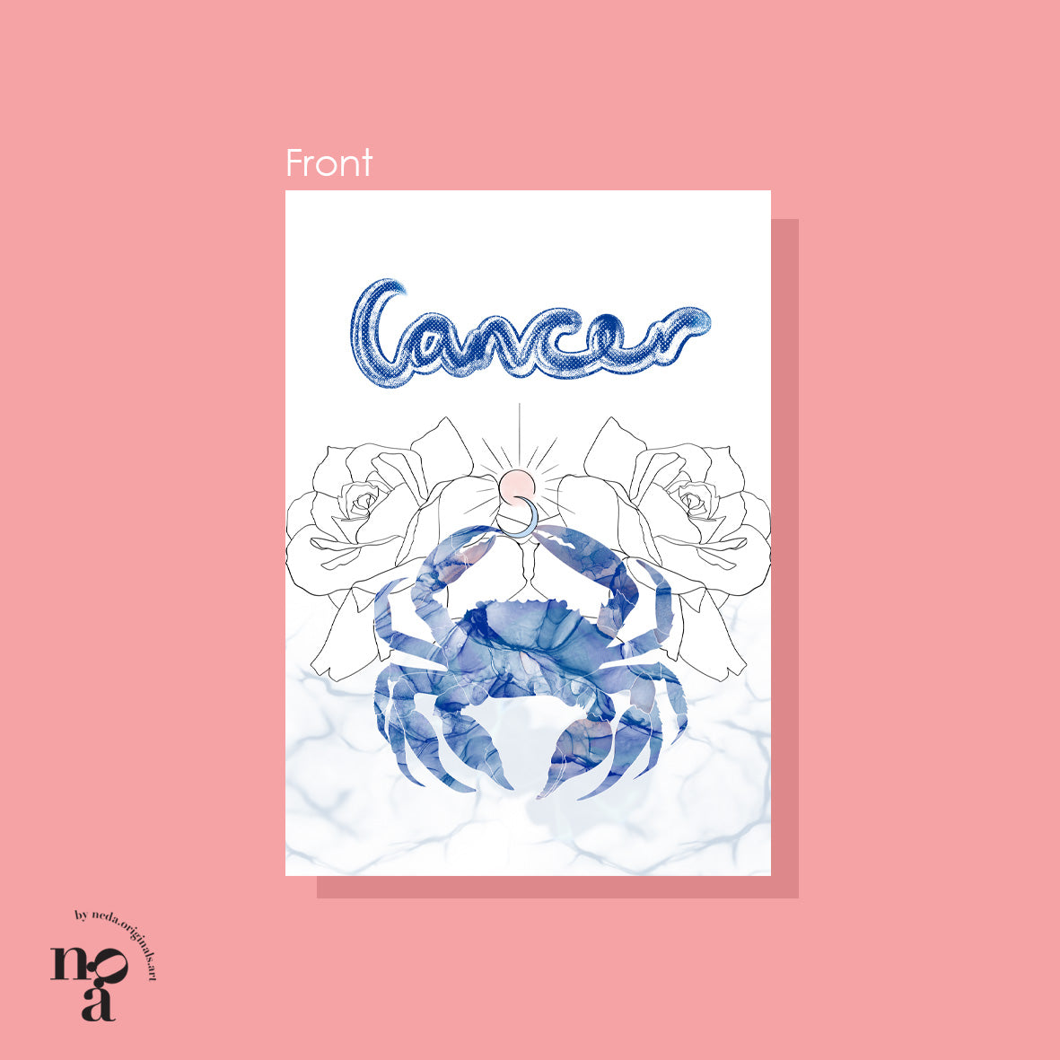Cancer Birthday Card, Zodiac (June 21 - July 22)