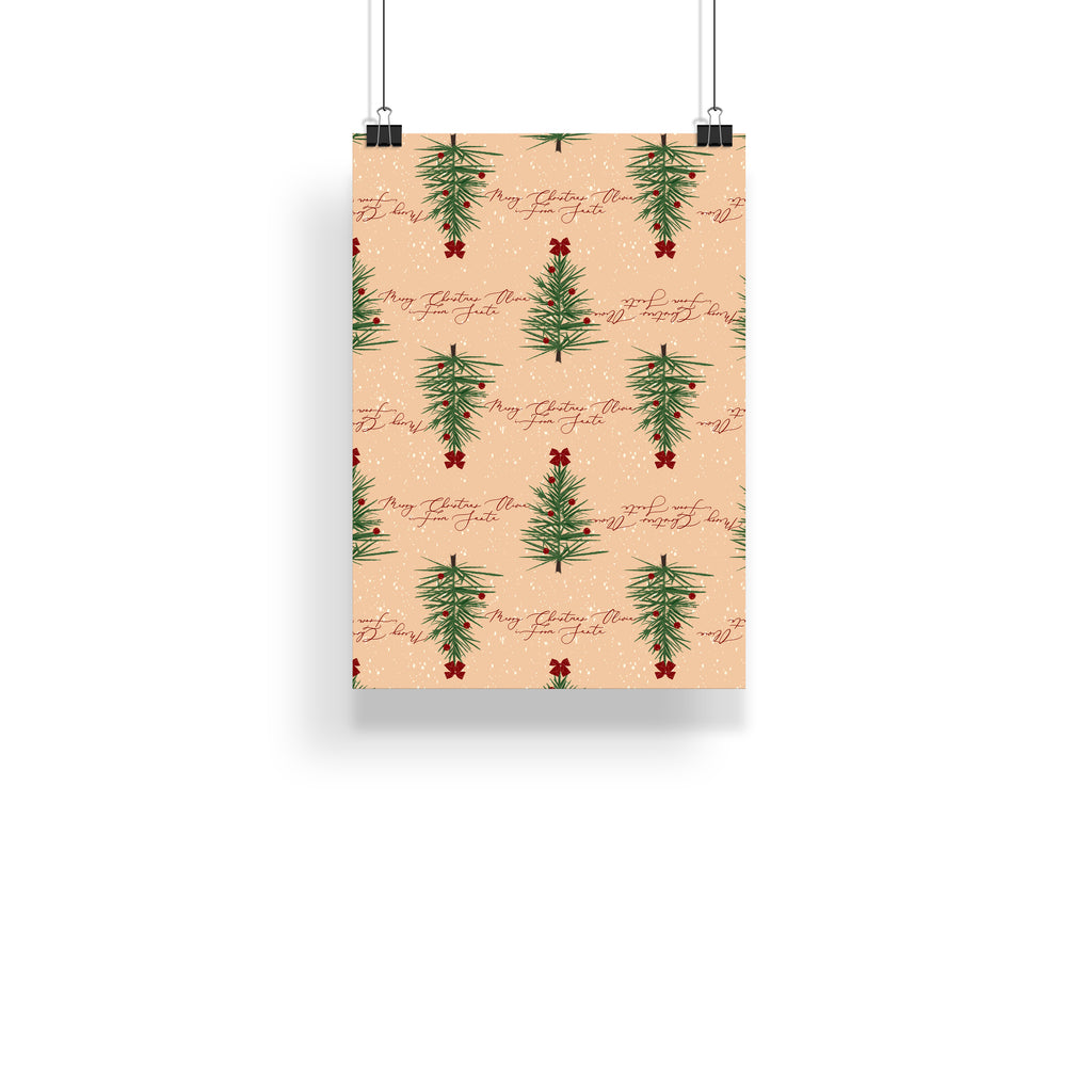 Merry Christmas From Santa Wrap Sheet