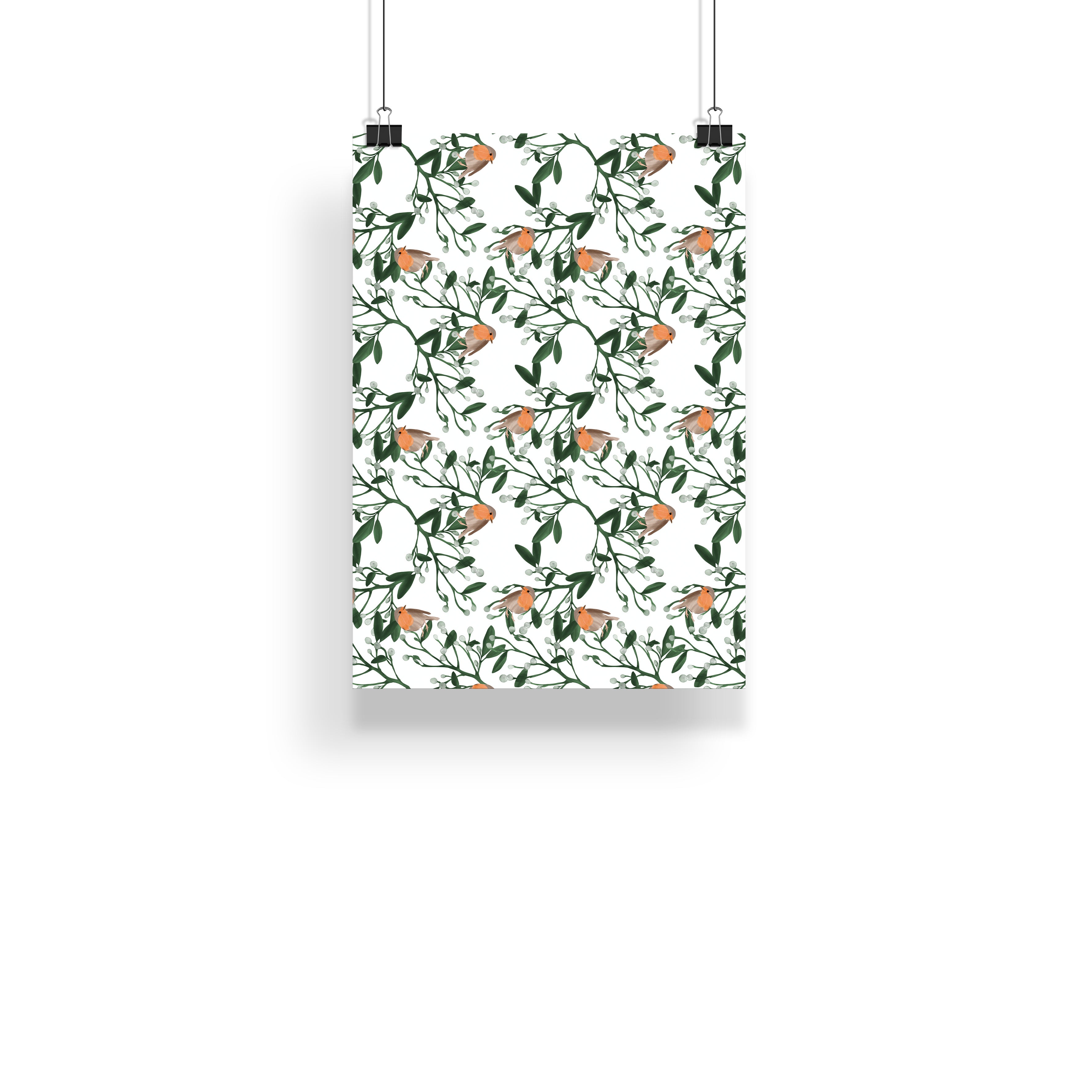 Robin and Mistletoes Wrap Sheet