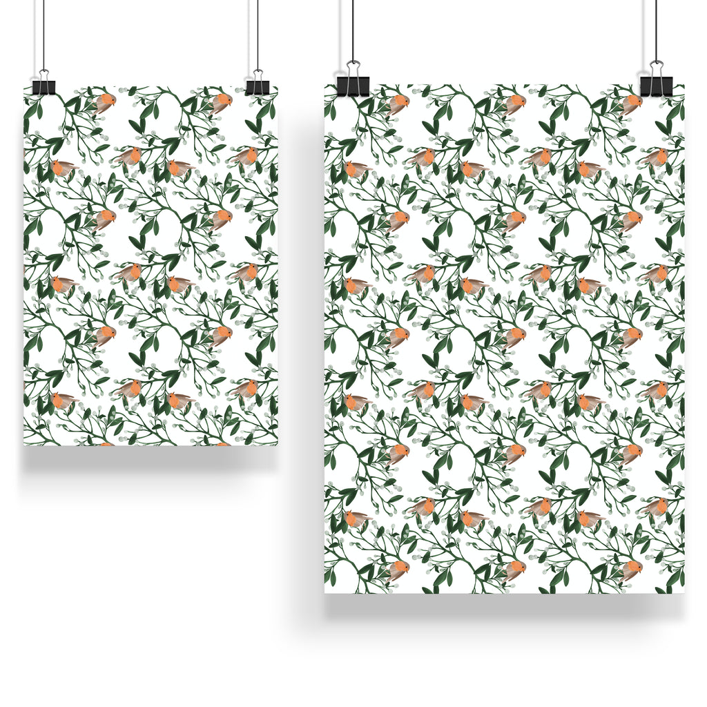 Robin and Mistletoes Wrap Sheet