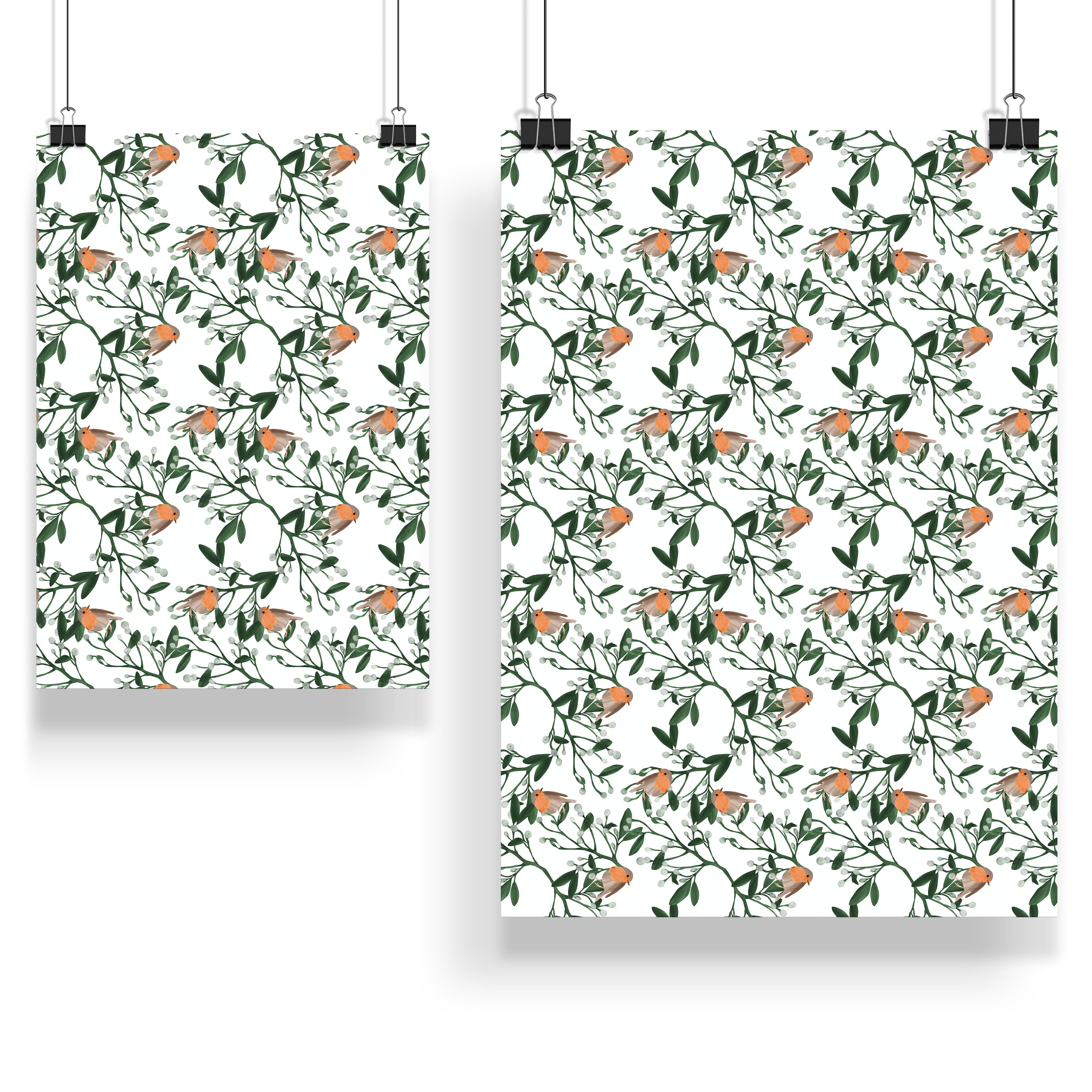 Robin and Mistletoes Wrap Sheet