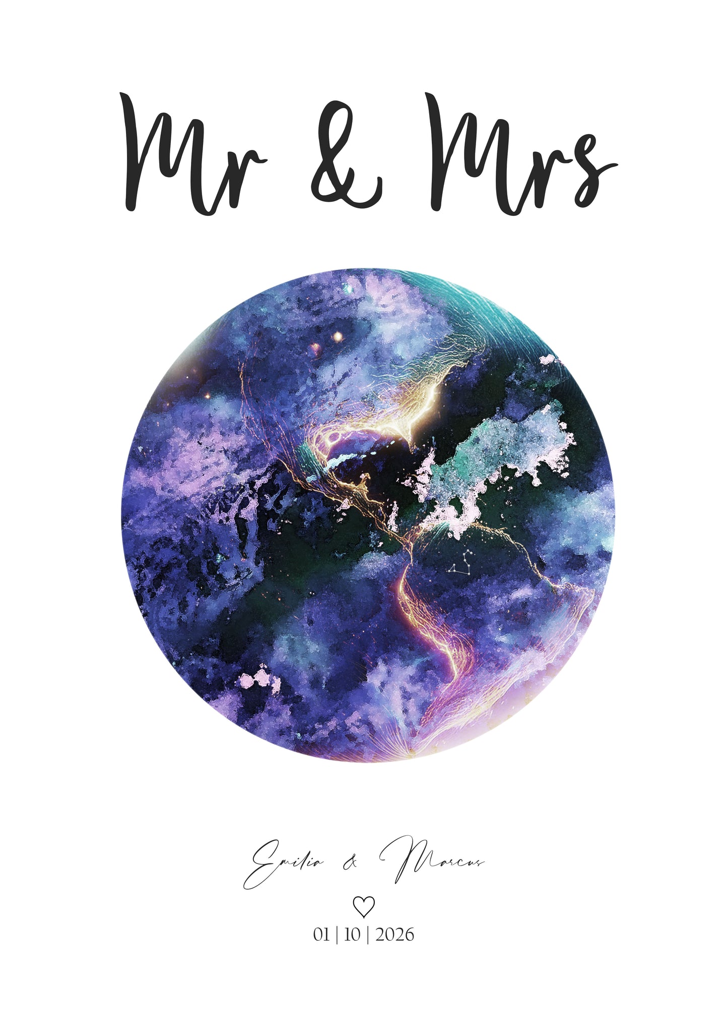 Personalised Mr & Mrs Print